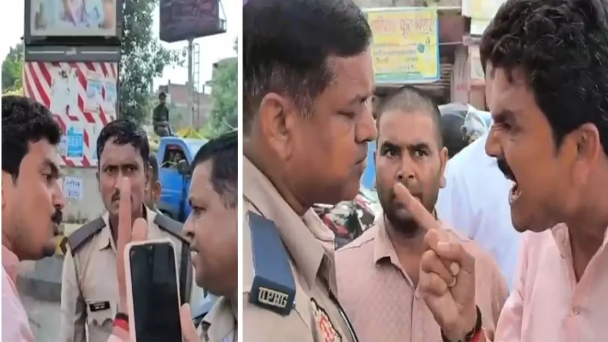 Video of BJP leader's bullying and indecency with Home Guard goes viral in Kanpur
